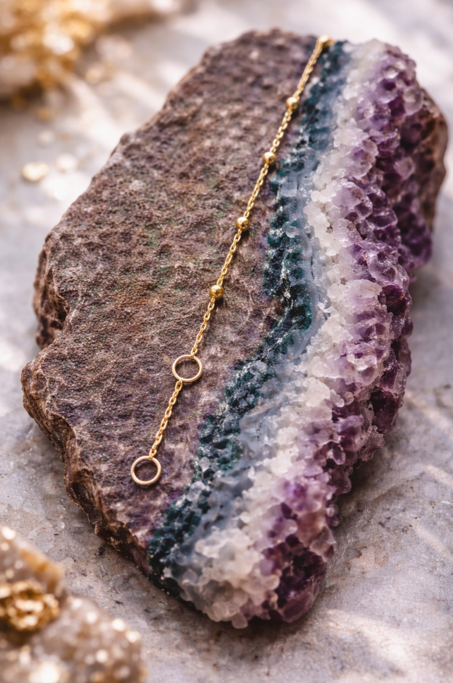 Pulsera de bolitas pequeñas en oro amarillo 14K