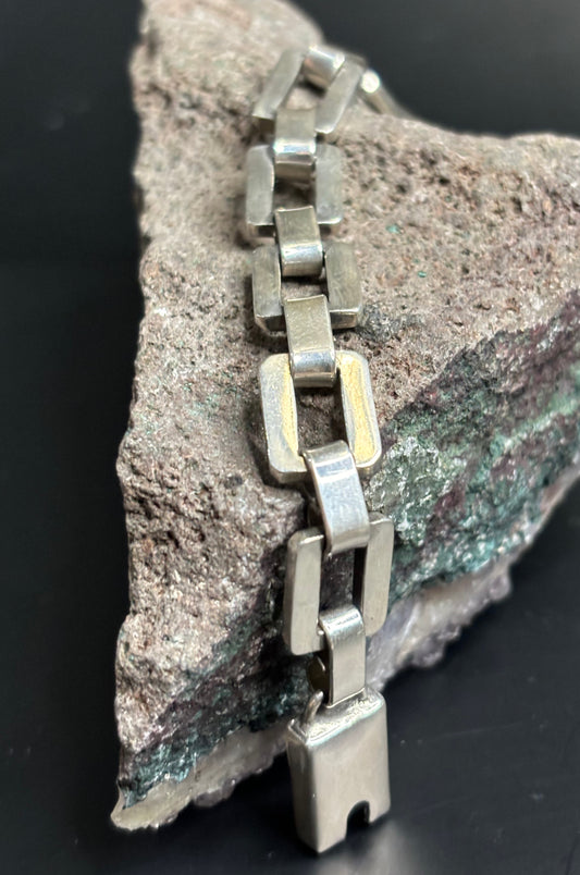 Pulsera cuadrada en plata 925