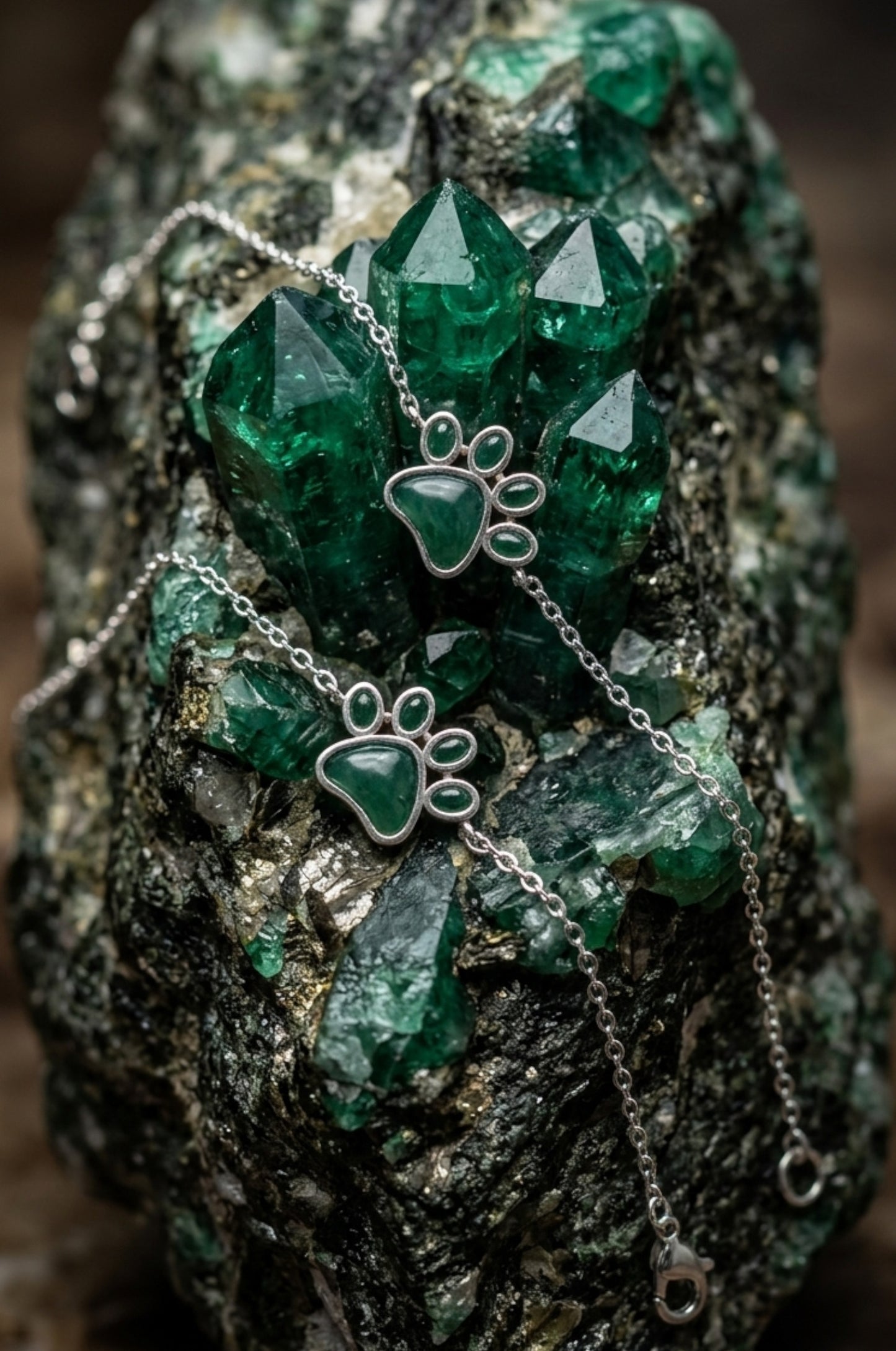 Pulsera huella de jade en plata 925