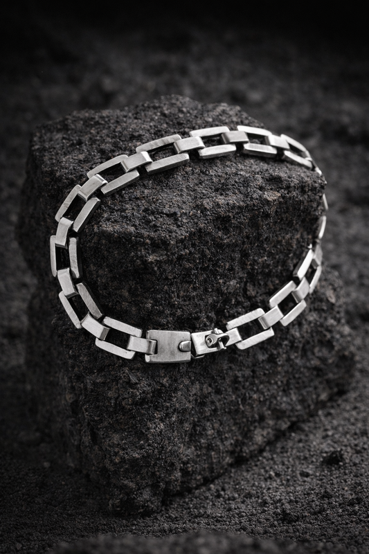 Pulsera cuadrada en plata 925