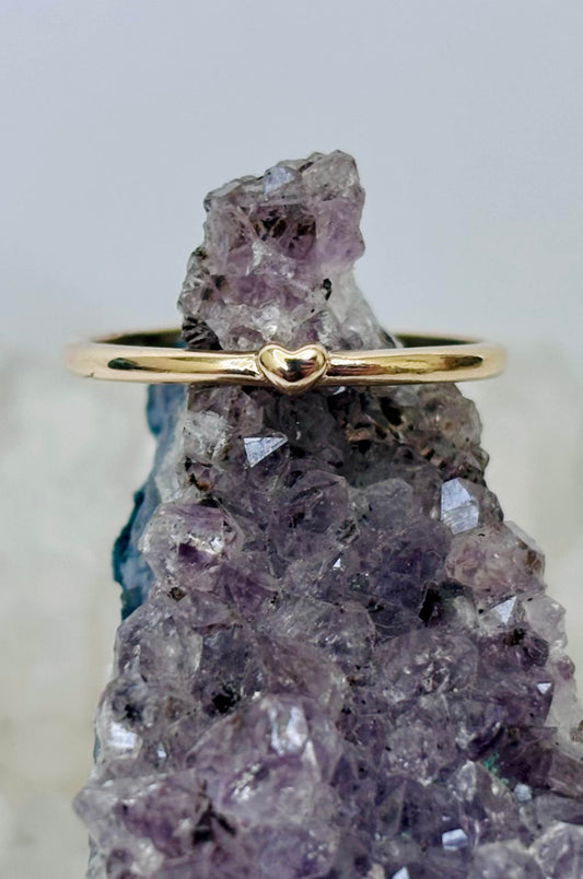 Anillo Corazón Mini en Oro Amarillo 14k