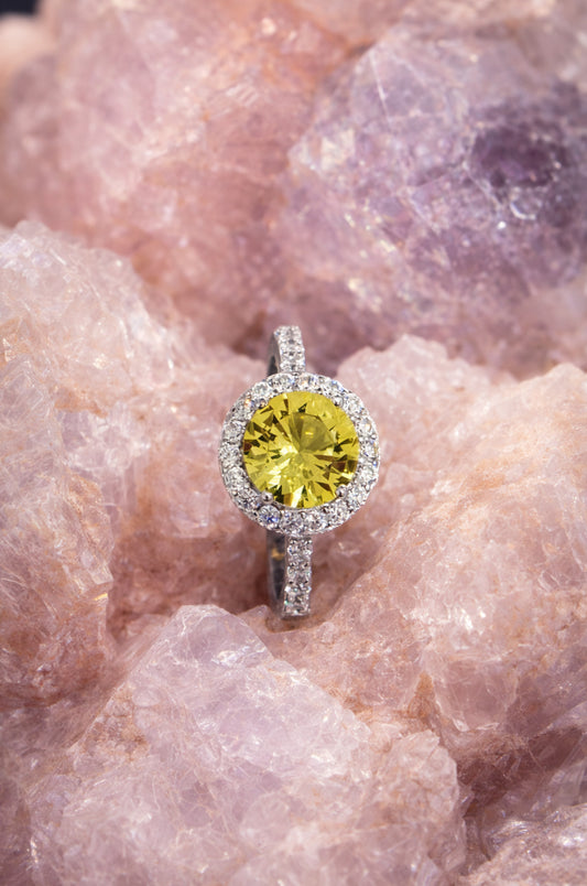 Anillo de Heliodoro en plata 925