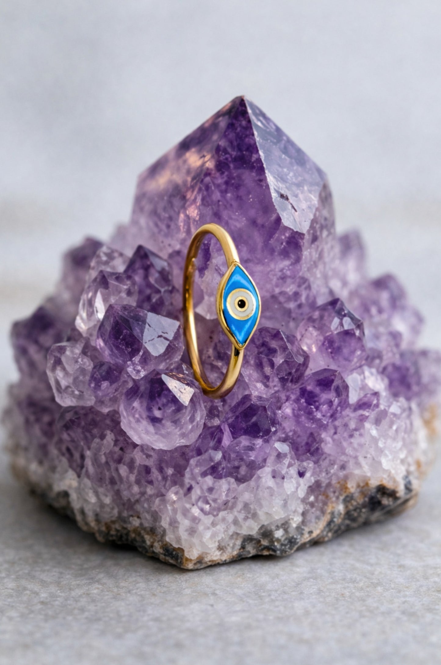 Anillo Ojo Protector en Oro Amarillo 10k