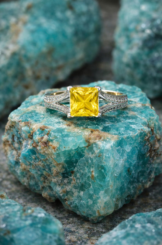 Anillo princesa heliodoro en plata 925