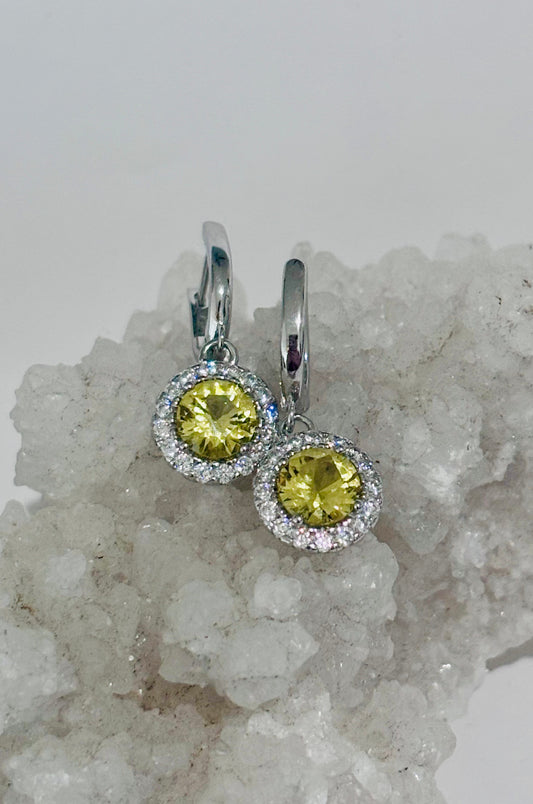 Aretes de Heliodoro en plata 925