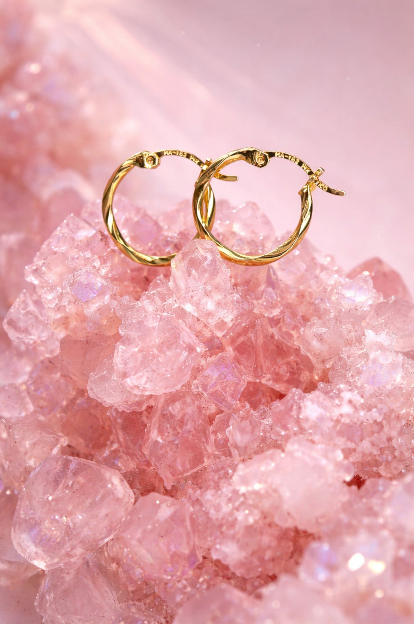 Arracadas corte diamante en oro amarillo 14k, cerradura de poste