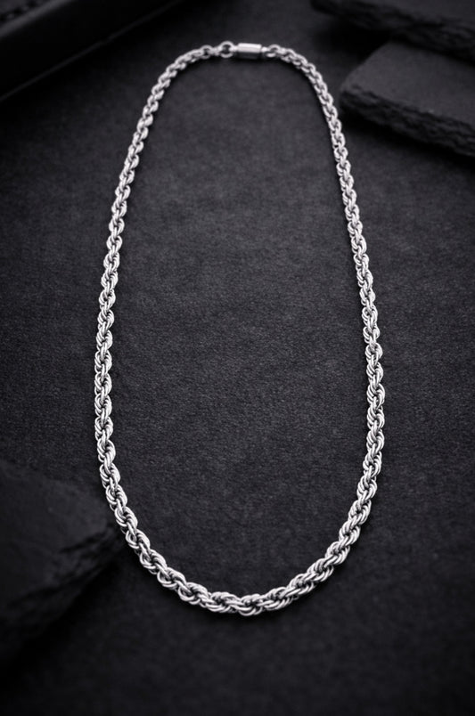 Cadena torsal en plata 925