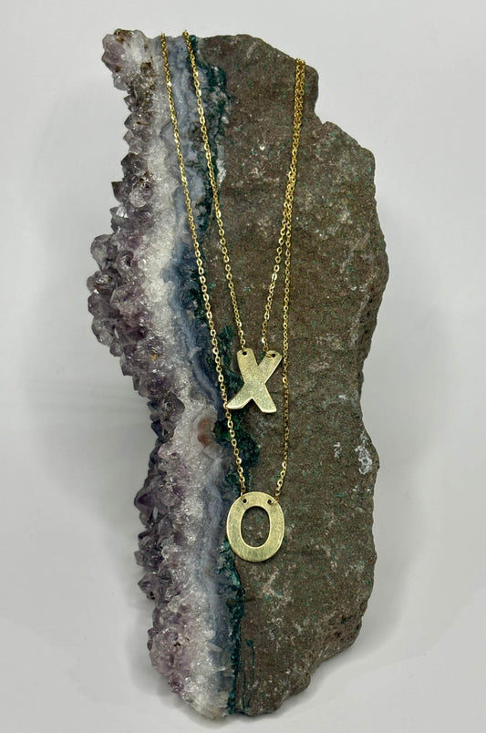 Collar XO en Oro Amarillo 14k