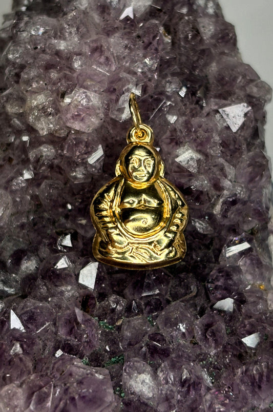 Dije buda grande en oro amarillo 14k