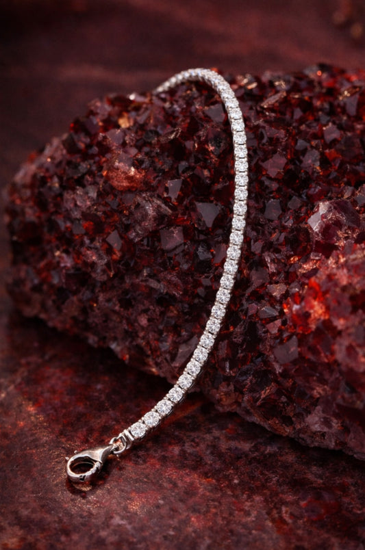 Pulsera tenis con zirconitas blancas en plata 925