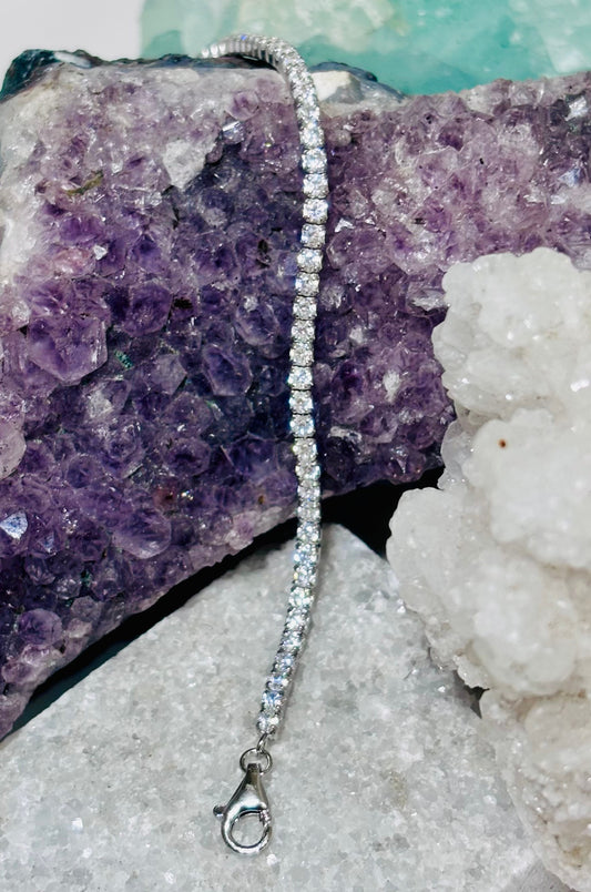 Pulsera tenis con zirconitas blancas en plata 925